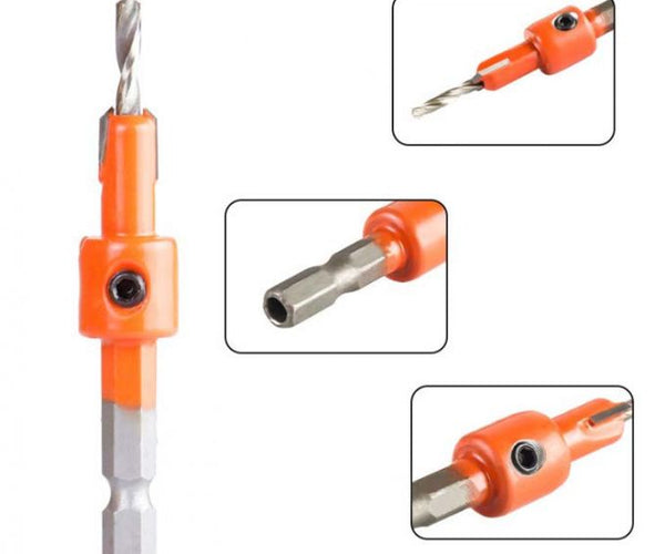 Carbide Tipped Drill & Countersink with Quick Change Shank