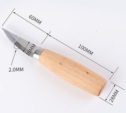 Carving Shaving Knife (wood handle)