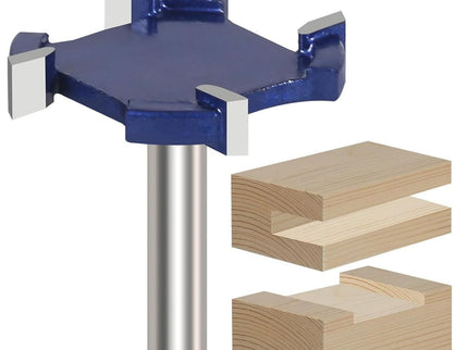 McJING Tools CNC spoilboard surfacing router bit with 4 flutes, designed for precise woodworking and surface planing.