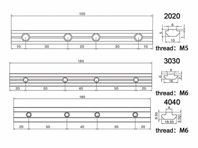 Straight Line Connector for Aluminium Extrusions