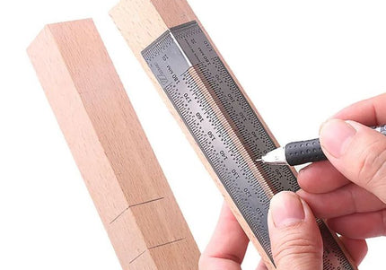 Precision Corner Line Ruler with Pencil