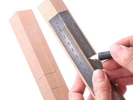 Precision Corner Line Ruler with Pencil