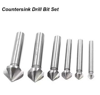 6pc/set Countersink Bit Set (3-flute)