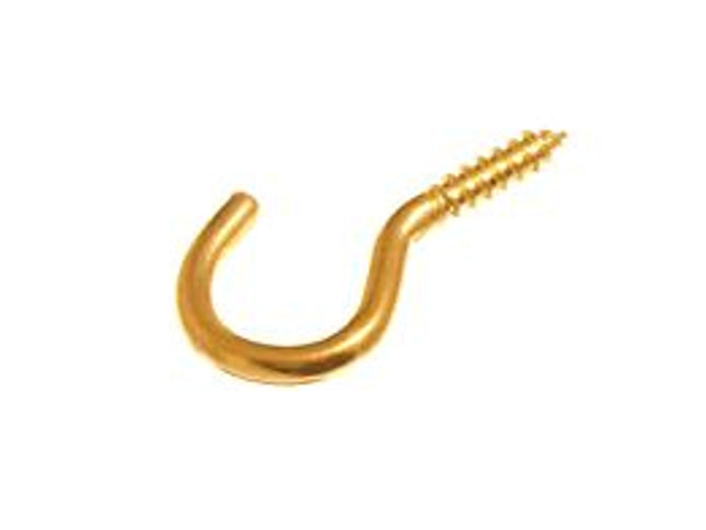 Cup Hook Screw (Brass Plated)