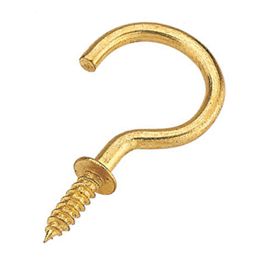 Cup Hook Screw (Brass Plated) Shouldered