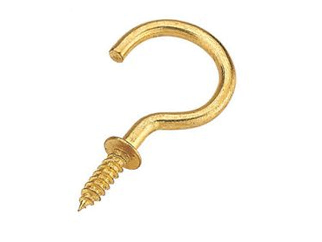Cup Hook Screw (Brass Plated) Shouldered