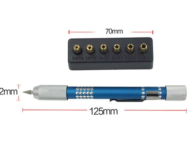 Pin Vice With 6 Collets