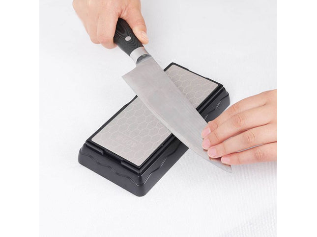 Double Side Diamond Sharpening Stone with Base Stand