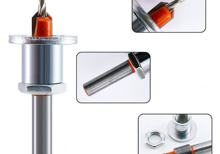 Carbide Tipped Drill & Countersink with Precision Guide