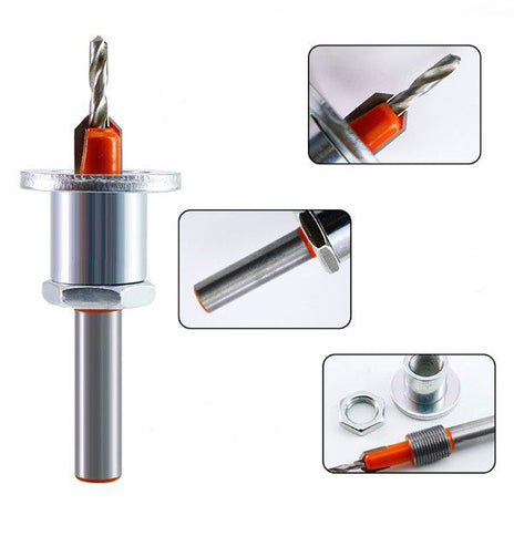 Carbide Tipped Drill & Countersink with Precision Guide