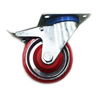 Medium Duty PU /Alloy Wheel Castor (Swivel with Brake) 35mm Wide
