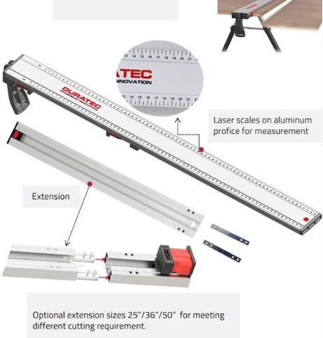 DURATEC Clamp Edge Guide & Extension (70mm Wide)