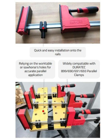 DURATEC 4pc/set Parallel Clamp Positioning Block
