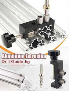 Aluminum Extrusion Drill Guide Jig for 20/30/40 Series (Drill Bit / Stop)