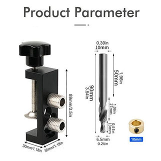 Aluminum Extrusion Drill Guide Jig for 20/30/40 Series (Drill Bit / Stop)