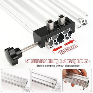 Aluminum Extrusion Drill Guide Jig for 20/30/40 Series (Drill Bit / Stop)