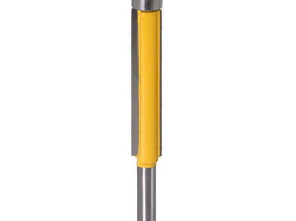 McJING Tools flush trimming bit with 1/2-inch shank for precise edge and surface finishing on woodworking projects.