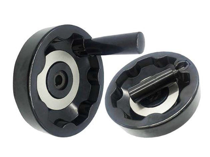 Bakelite Full Hand Wheel with Foldable Handle (Through Hole with Key Slot)