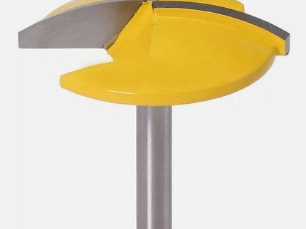 Horizontal crown moulding bit by McJING Tools, showing the cutting edge and profile for precise woodworking moulding projects.