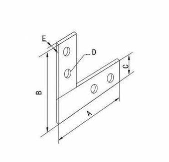 L Shape / T Shape Connector Plate for Aluminum Extrusions