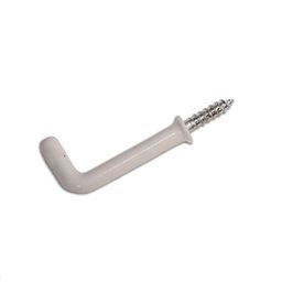 PVC Coated L-Hook Screw (White)
