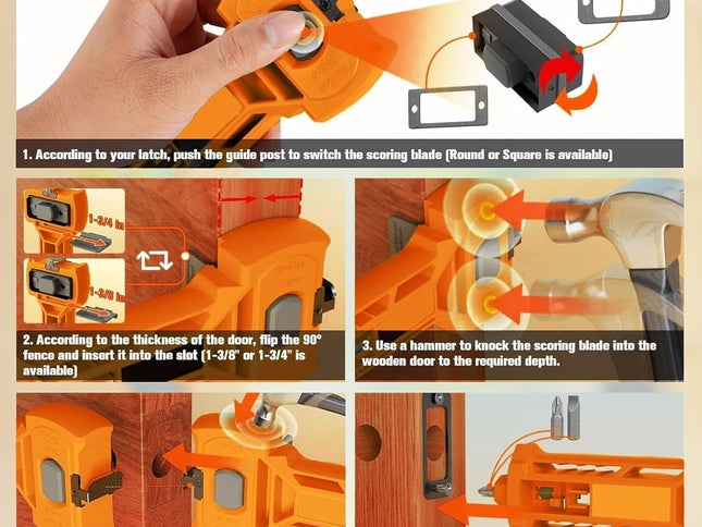 Door Hinge & Door Latch Installation Kit (2pc)