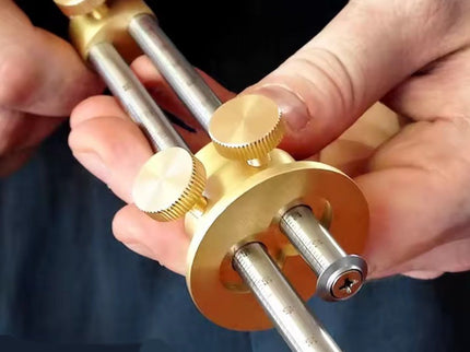 Luban Wheel Marking Gauge-Bronze Body Two Bar
