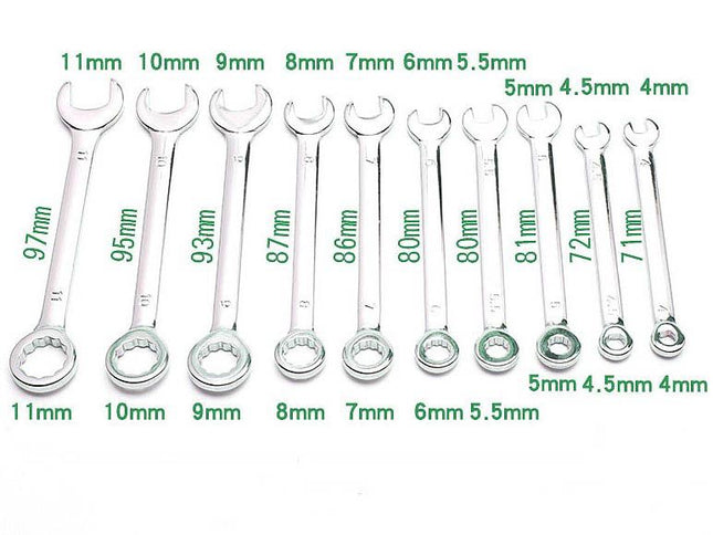 10pcs Mini Spanner Set (4~11mm)
