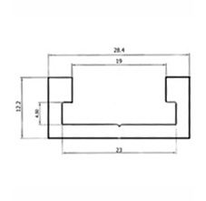 T28 (18.9mm Slot) Mitre Track