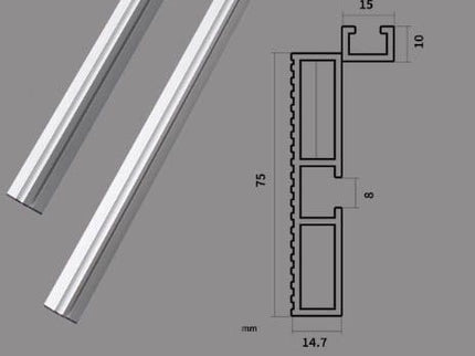 Mitre T-Fence for Table Saw / Router Table (Height 75mm)