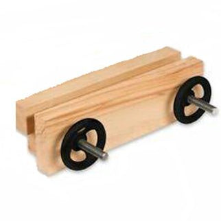 Moxon Vice Hardware Kit from McJING Tools, showing metal clamps, screws, and wooden components for woodworking jigs and vises.
