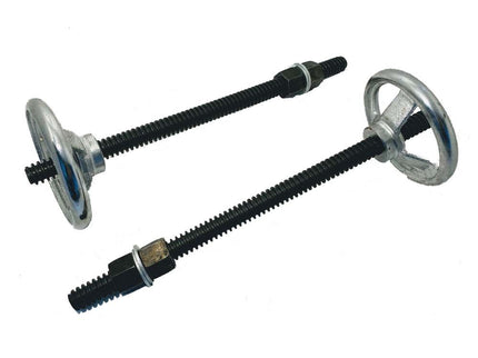 Small McJING Tools Moxon Vice hardware kit with screws, nuts, and clamps for woodworking projects.
