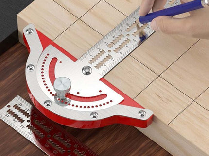 Multi-Angle T-Square Protractor with Line Ruller