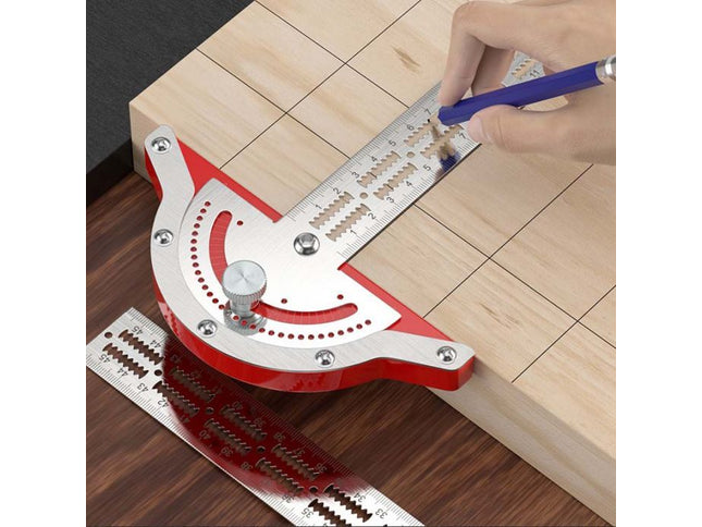 Multi-Angle T-Square Protractor with Line Ruller