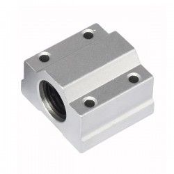 Linear Bushing Case Unit by McJING Tools, pillow-block bearing with SCS10UU model, shown in a close-up image.