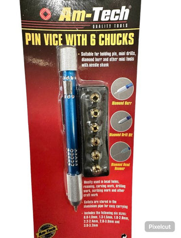 Pin Vice With 6 Collets