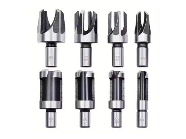 8pc/set Plug Cutter (6mm ~ 16mm) x 52mm 4-Taper 4-Straight