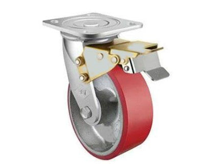 Heavy Duty PU /Metal Wheel Castor (Swivel with Brake) 32mm Wide