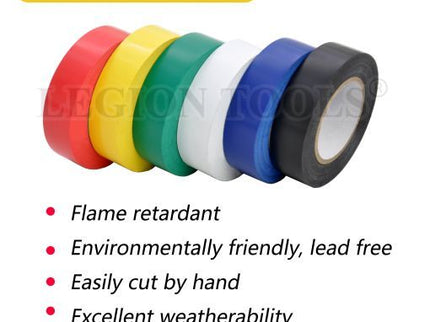 PVC Insulation Tape 0.13x19MMx5M 6Pcs/Pk