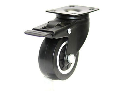 Swivel Wheel Castor With Brake (Black)