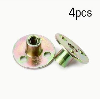 4pc Round Plate T-Nut Set (Heavy Duty)