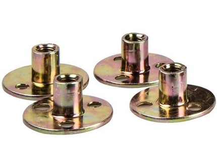 4pc Round Plate T-Nut Set (Heavy Duty)