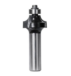 McJING Tools round over bit with 1/2 inch shank, showing the smooth rounded cutting edge for woodworking projects.