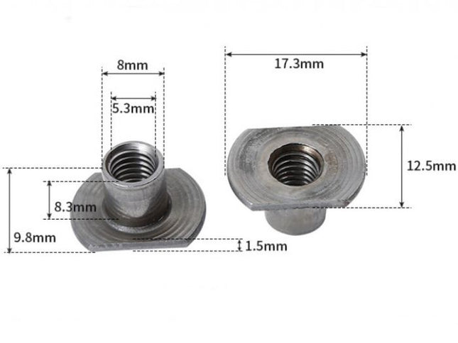 Sliding Rectangular T-Nut (Metric)