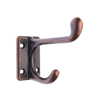 Square Base Hat & Coat Hook (Chrome/Brass/Antique)