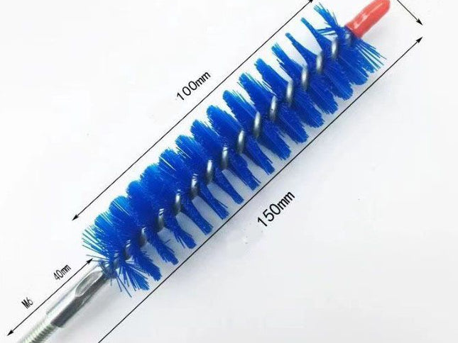 Hard Nylon Spiral Wire Tube Brushes (M6 Thread Shank)