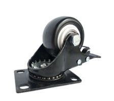 Swivel Wheel Castor With Brake (Black)