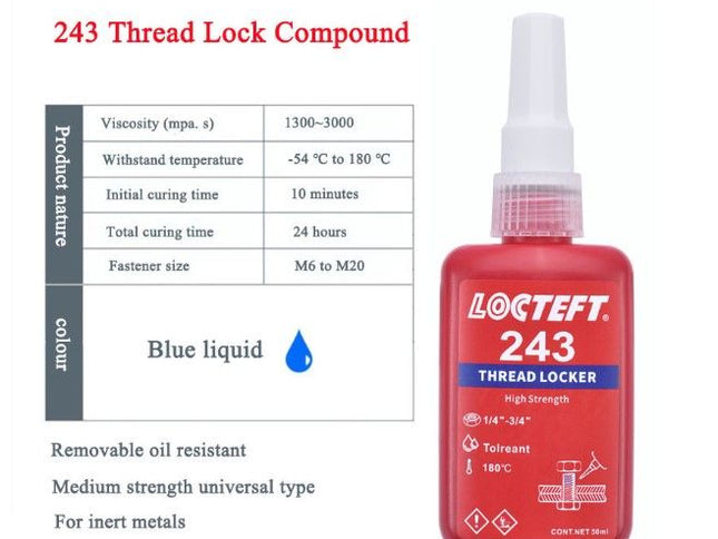 Thread Locker 243 Blue (50ml)