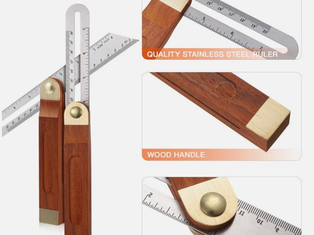 Sliding T-Bevel Square With Wooden Handle