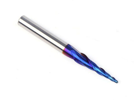 Taper Upcut Spiral Bit (Two-Flute) Nano-Blue Coating